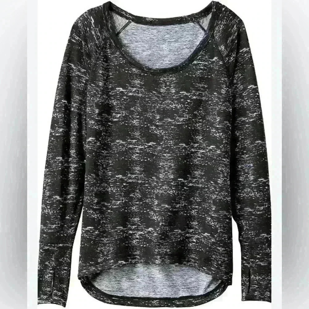 Athleta No Sweatin it Shark Bite sweatshirt